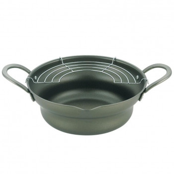 タマハシ  縁(えにし) 広口揚げ鍋アミ付 22cm EN-W22W