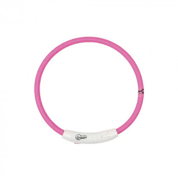 ROOP ループセイフ LED首輪 ピンク 45cm