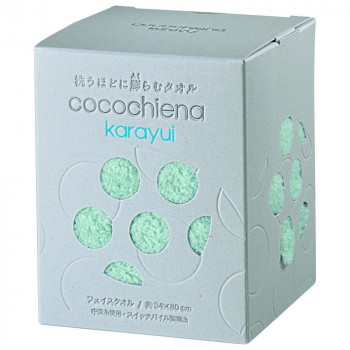 cocochiena karayui カラユイボックス フェイスタオル×1 483721 CE1173 ブルーグリーン