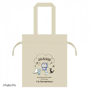 ゾーウィー I’m Doraemon 巾着トートバッグ ベージュ 2532