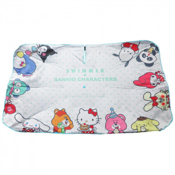三金商事 3WAY カーシェード SWIMMER×SANRIO ホワイト SS0023