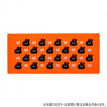 犬飼タオル BKIJ26-D バニーコンビニ クロくんとカメラ フェイスタオル 染料プリント