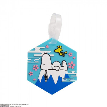 PEANUTS スヌーピー ネームタグ ラゲッジタグ 富士山 ブルー