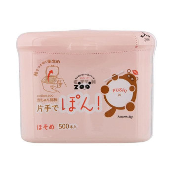 平和メディク コットン・ZOO 赤ちゃん綿棒片手でポン ほそめ 500本入×36セット 6302