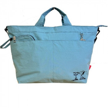 zucchero×Vintage PEANUTS 3WAY ボストンバッグ キャリーバー通し付き ライトブルー 62090