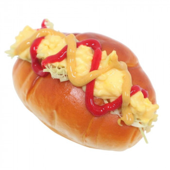 日本職人が作る  食品サンプル　ホットドック(ロールパン) 玉子　IP-265