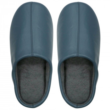 FAS project THE HOTELISH チャールススリッパ レザー調 ブルー L NWT-00710