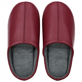 FAS project THE HOTELISH チャールススリッパ レザー調 ワイン L NWT-00710