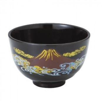 黒赤富士抹茶碗 Y4174