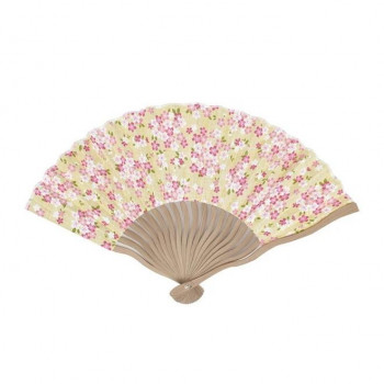 大西賢製販 Ripple  波骨布扇子  21cm 小桜 キナリ NN19-B04