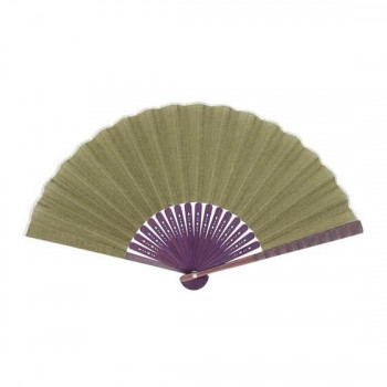 大西賢製販 Ripple  麻扇子  23cm カーキ  S24-AM03