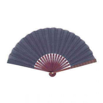 大西賢製販 Ripple  麻扇子  23cm ネイビー  S24-AM04