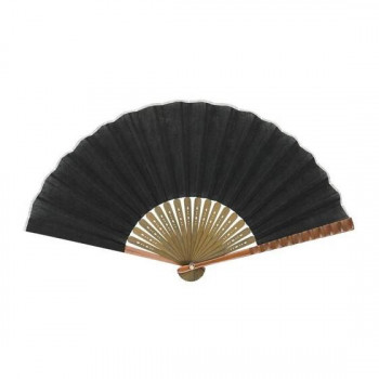 大西賢製販 Ripple  麻扇子  23cm 黒  S24-AM05