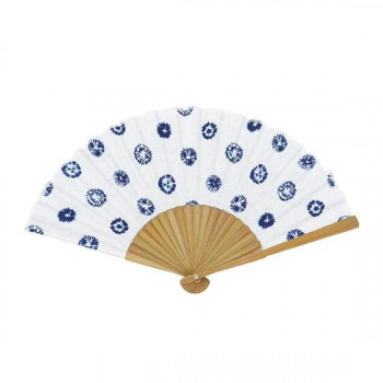 大西賢製販 Ripple  絞り風和柄扇子  21cm 丸絞り 白藍 S19-SW02