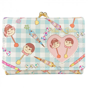 ペコちゃん＆ポコちゃん お菓子柄 口金財布 二つ折り財布 PEK7-2