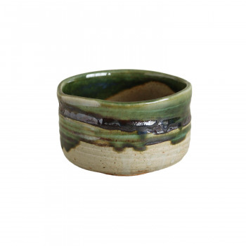 清風 翠嶺の景 織部 抹茶碗 簡易箱 MW88-K02K