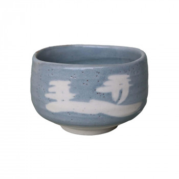 清風 鼠志野山水 抹茶碗 簡易箱 MW88-C02K