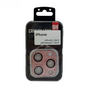 TMFW iPhone カメラガラスプロテクター キラキラ ピンク TM-IP14PR-CP04PK
