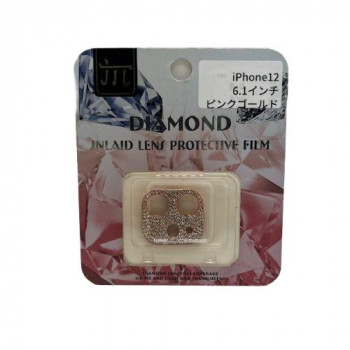 TMFW iPhone カメラプロテクター キラキラ ピンクゴールド TM-IP12-CP03PG
