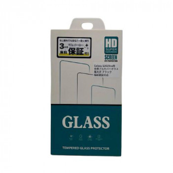 TMFW Galaxy S26Ultra フルカバー強化ガラスフィルム 高光沢 ブラック TM-GS26U01BK