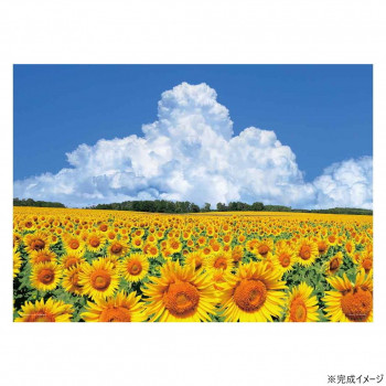 ジグソーパズル 風景 向日葵の丘と入道雲(北海道) 500ピース 05-1102