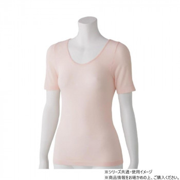 ケアファッション のびのびラクラク 半袖インナー (婦人) ピーチ L～LL 8003892