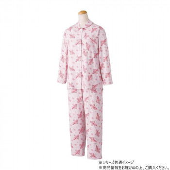 ケアファッション 大きめボタンのびのびストレッチパジャマ (婦人) ピンク M 8004511