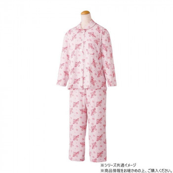 ケアファッション 大きめボタンプチサイズのびのびストレッチパジャマ (婦人) ピンク LL 8004523