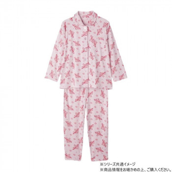 ケアファッション ワンタッチのびのびストレッチパジャマ (婦人) ピンク 4L 8004536