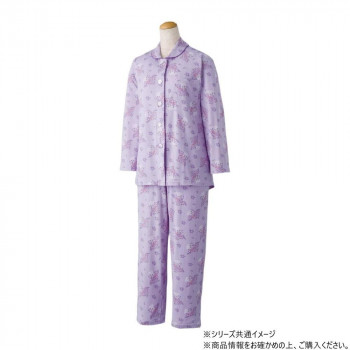 ケアファッション ワンタッチのびのびストレッチパジャマ (婦人) パープル S 80045314