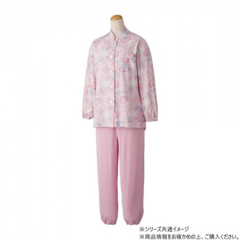 ケアファッション ワンタッチのびのびストレッチパジャマ (婦人) ピンク LL 8004573