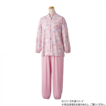 ケアファッション のびのびストレッチホックパジャマ (婦人) ピンク LL 8004583