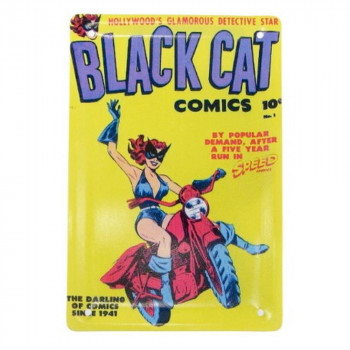 アメコミ メタルポストカード BLACK CAT IN015660