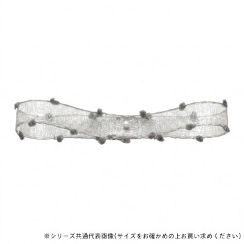 東京リボン 41501  タイニーパフ 約10mm×15m シルバーグレー