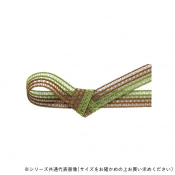 東京リボン 40986  GRレーシアツートン 約12mm×約19m 15オリーブ/シナモン