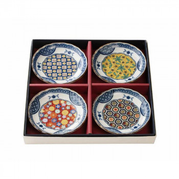 マルサン近藤 藍染小紋 小皿揃 7583