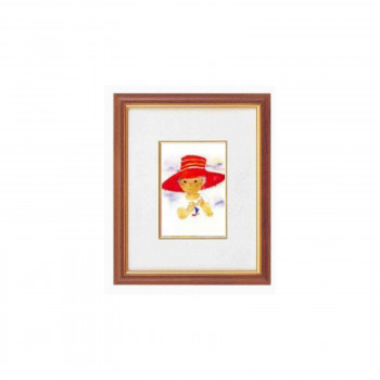 1302240 いわさきちひろインチ額タテ(ちひろ絵はがき一枚入り) 1405740・赤い帽子(縦)
