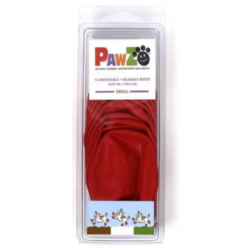 正規輸入品　アメリカ　Pawz Dog Boots社製　ポウズ　ラバー・ドッグ・ブーツ　SMALL　レッド　PZ2