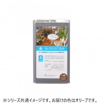 木材保護塗料　(油性)アリシスステイン4L　オリーブ