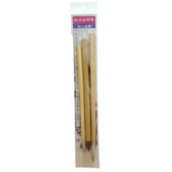 22370 長栄堂 絵手紙用筆セット初級用 3本セット