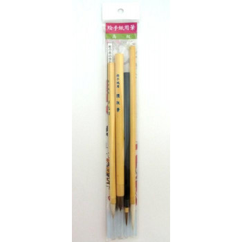 22390 長栄堂 絵手紙用筆セット高級用 4本セット