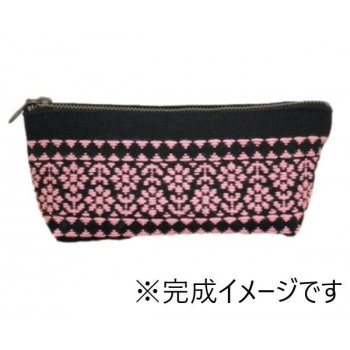 オリムパス　日本の伝統刺繍　こぎんキット　ペンケース　(黒)　41