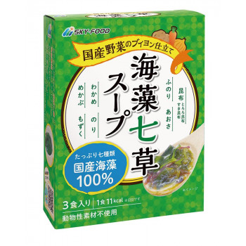 国産野菜のブイヨンで仕上げました　海藻七草スープ　10箱セット