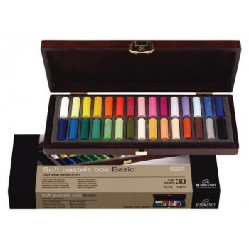 REMBRANDT　レンブラント　ソフトパステル　木箱セット　30色　T3181-4115　470394