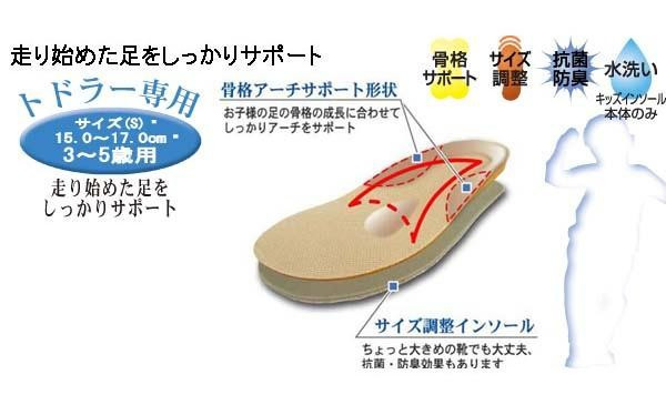 キッズインソール　トドラー　商品特徴