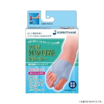 ソルボ外反母趾サポーター固定薄型メッシュタイプ　右M
